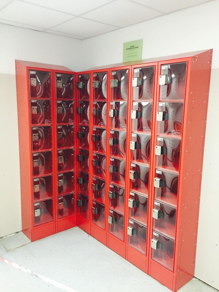 Box Lockers with Clear Doors